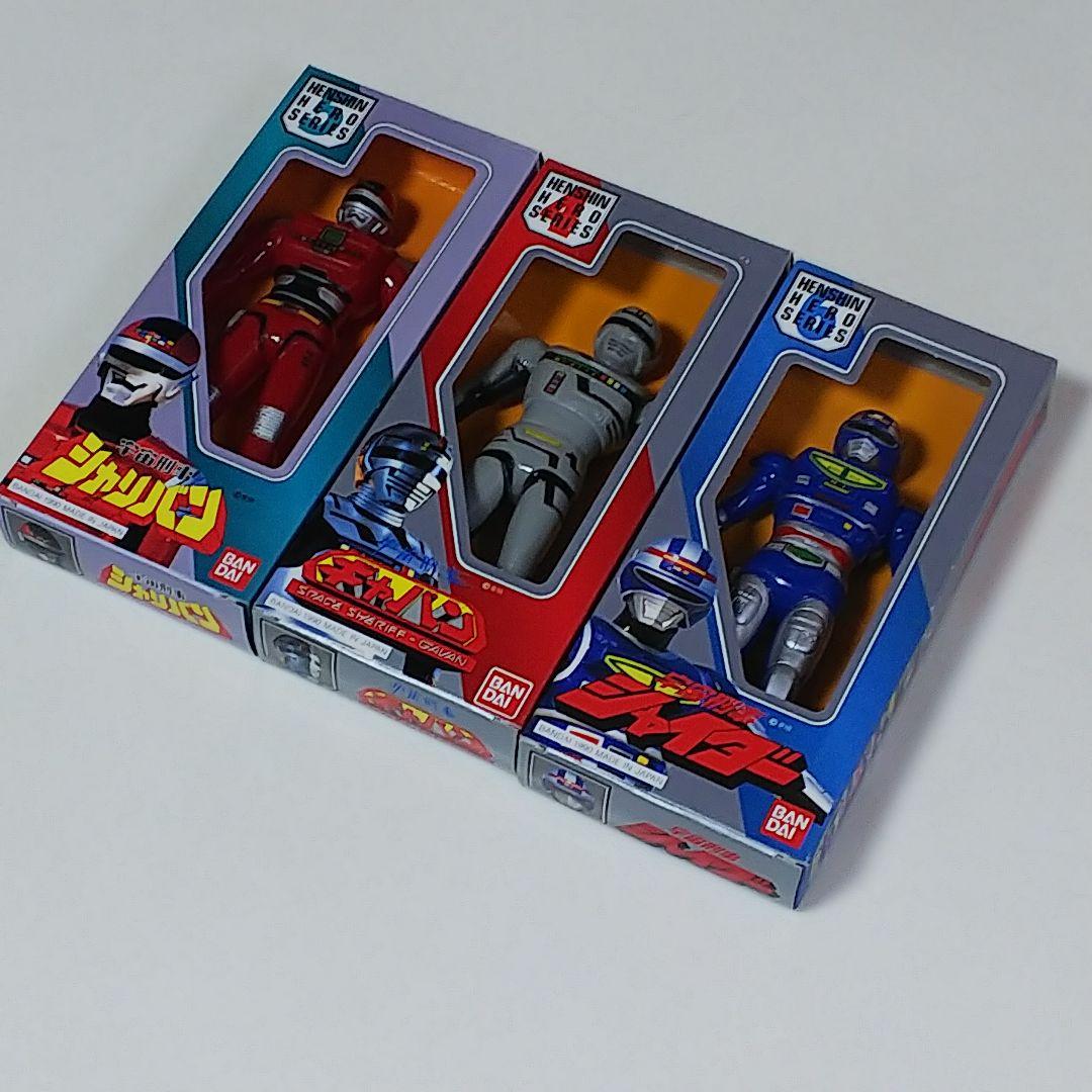 ソフビ「宇宙刑事ギャバン・シャリバン・シャイダー」３個セット（新品・１９９０年）