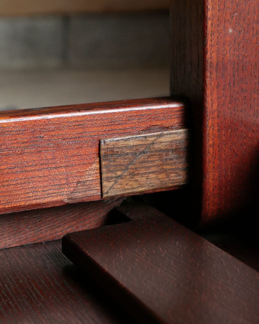 栓(セン)の小判型ちゃぶ台　古道具 古家具 アンティーク レトロ カフェ 古民家