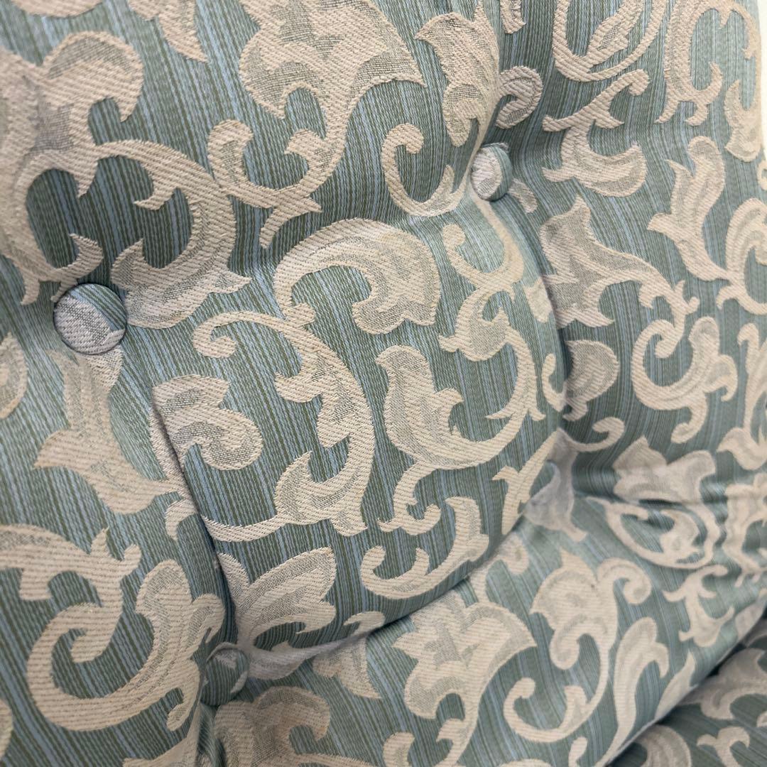 エル処分品★日本製座椅子 布張り リクライニング式 アヤメ ブルー