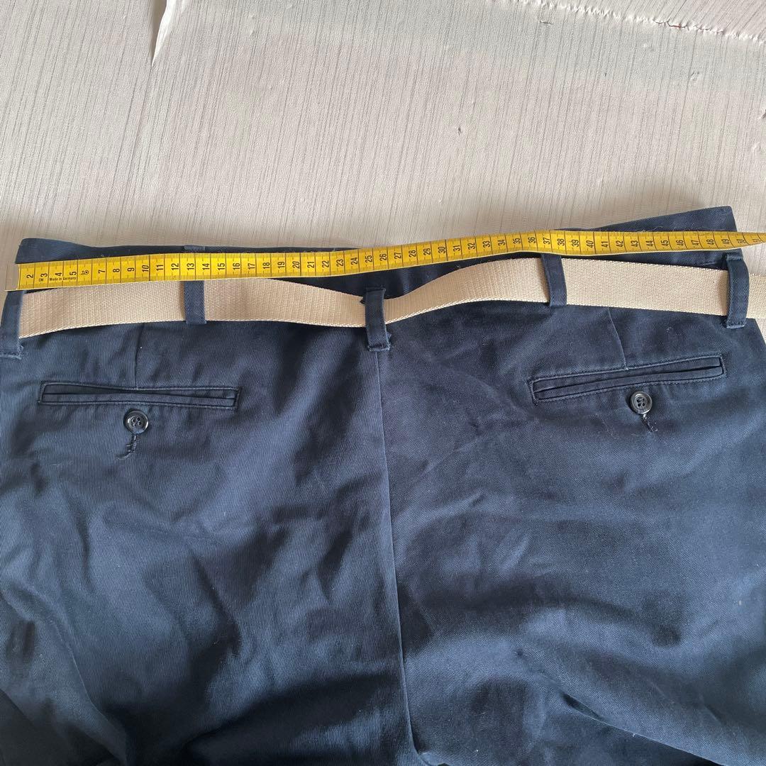 ♯ メゾンエウレカ　ヴィンテージ　リワークチノ　ワイドパンツ　ラップ　ネイビーS