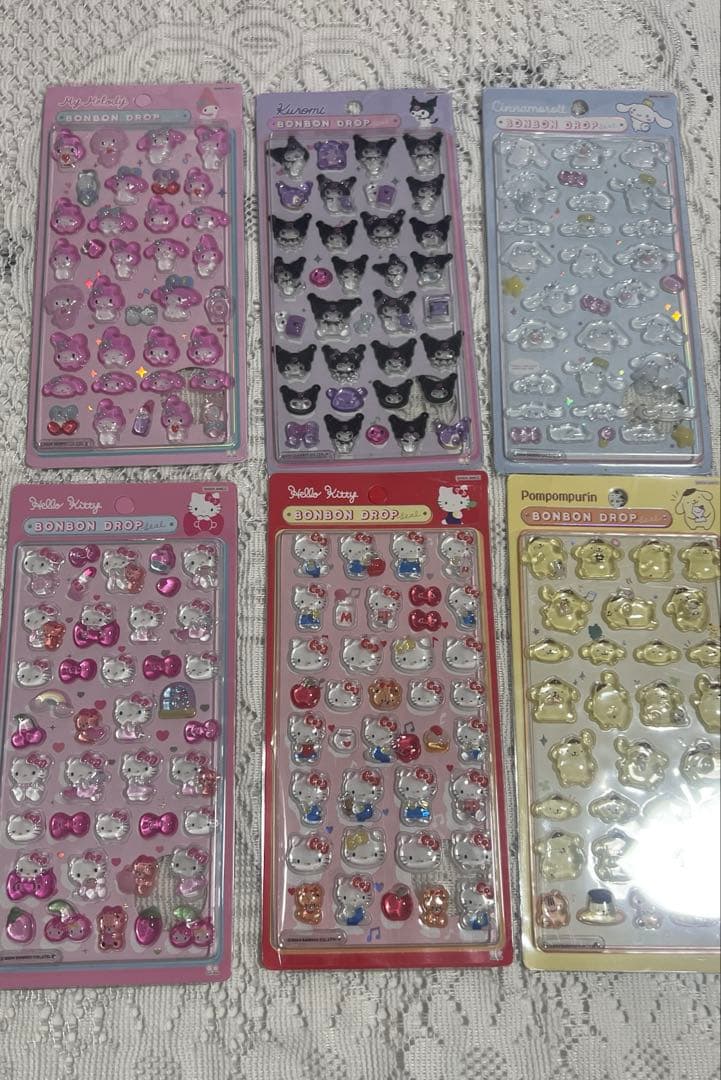 【当日発送‼️ 新品 未使用】ボンボンドロップシール サンリオ 6種類 キティ