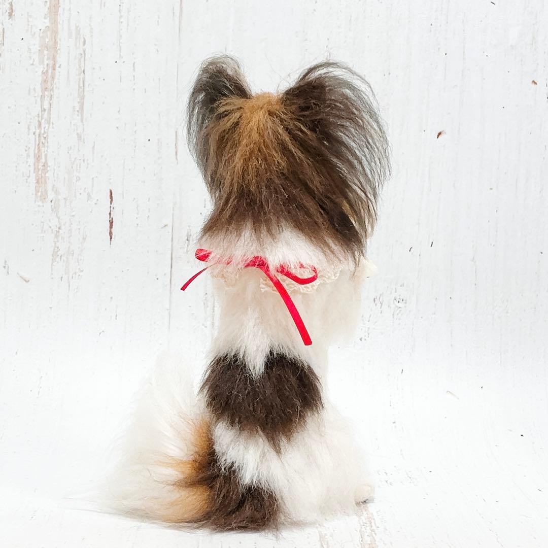 羊毛フェルト 犬 パピヨン