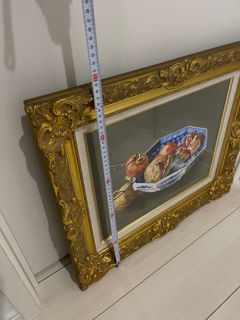 川島実作油絵F6「ざくろ