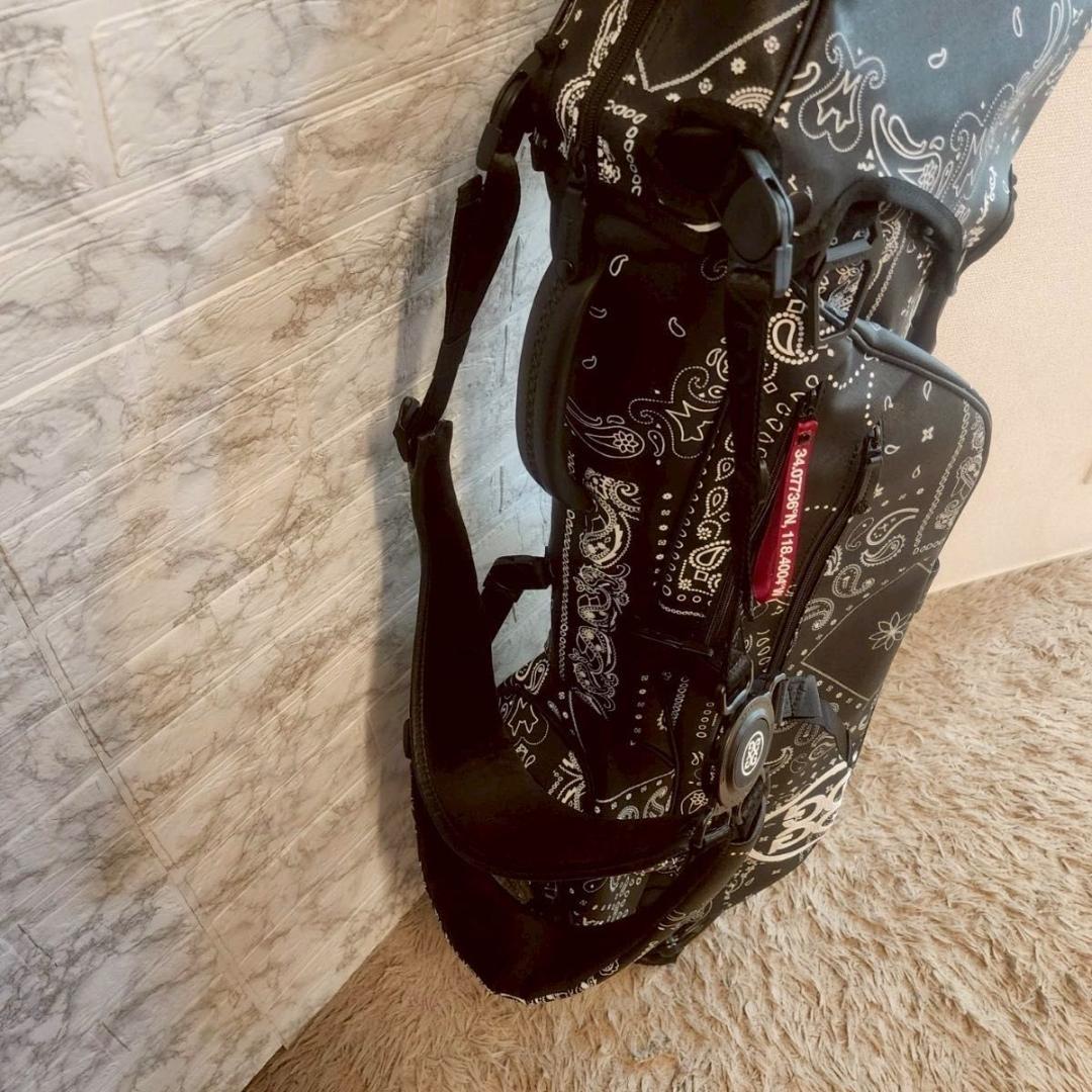 ジーフォア G FORE キャディバッグ サフィアーノ バンダナ プリント