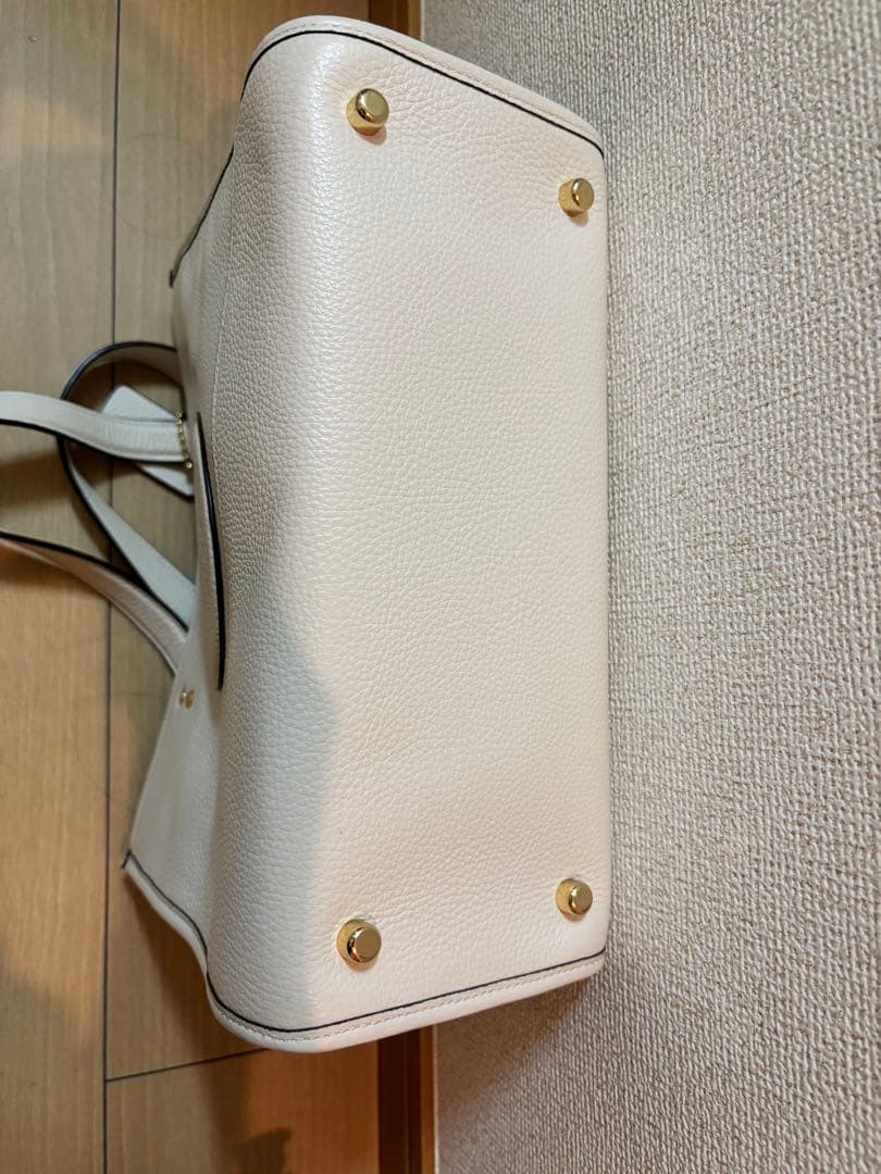 COACH ホワイトレザー ハンドバッグ