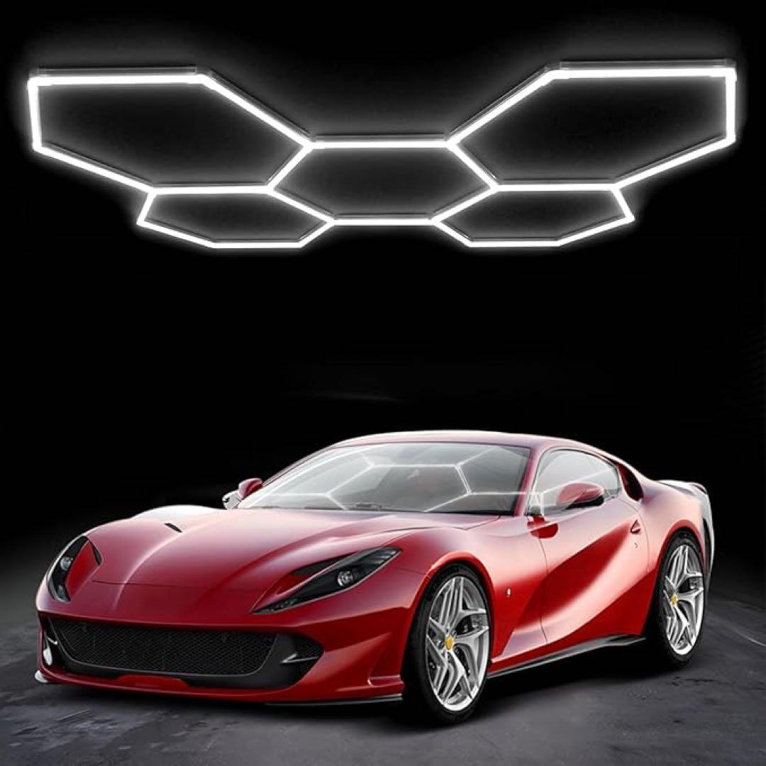LEDガレージライト 六角 ハニカムライト 192W 24960lm 6500K
