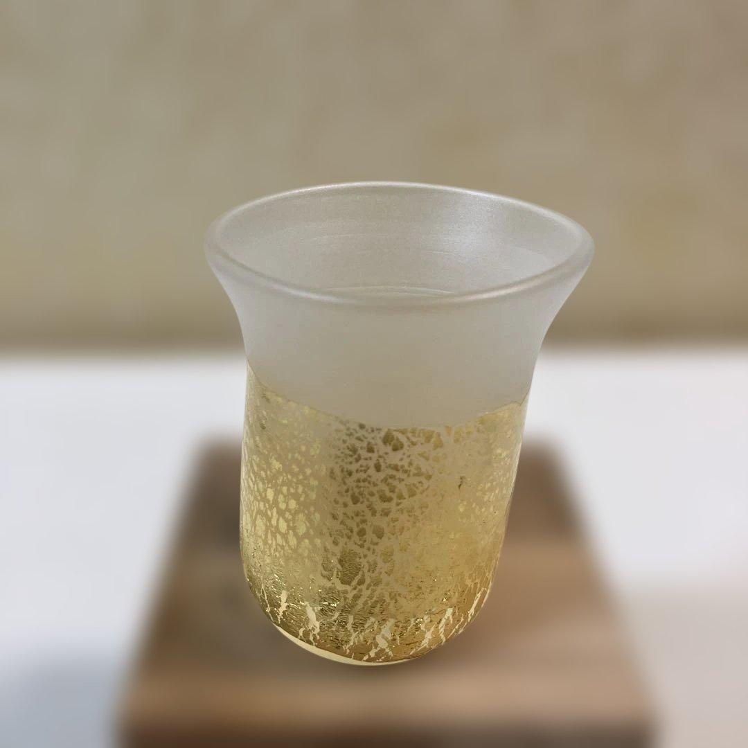 藤田喬平 手吹金彩ぐい呑み