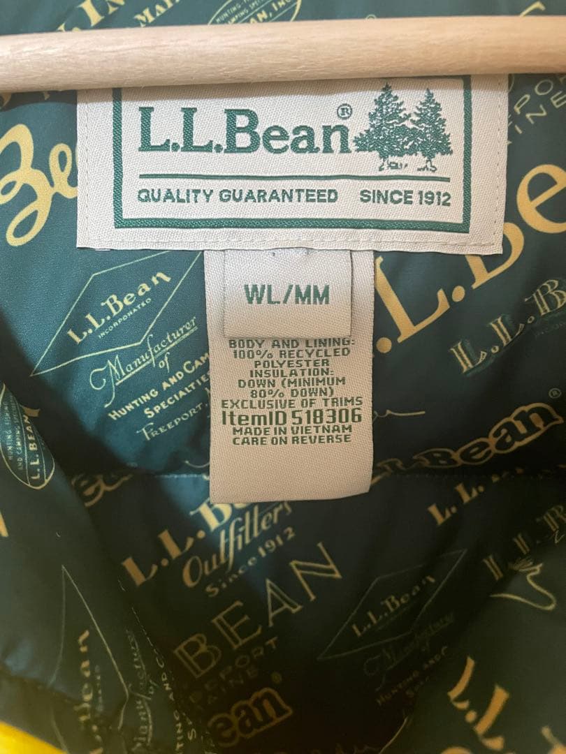 L.L.Bean イエロー ダウンベスト WL/MM