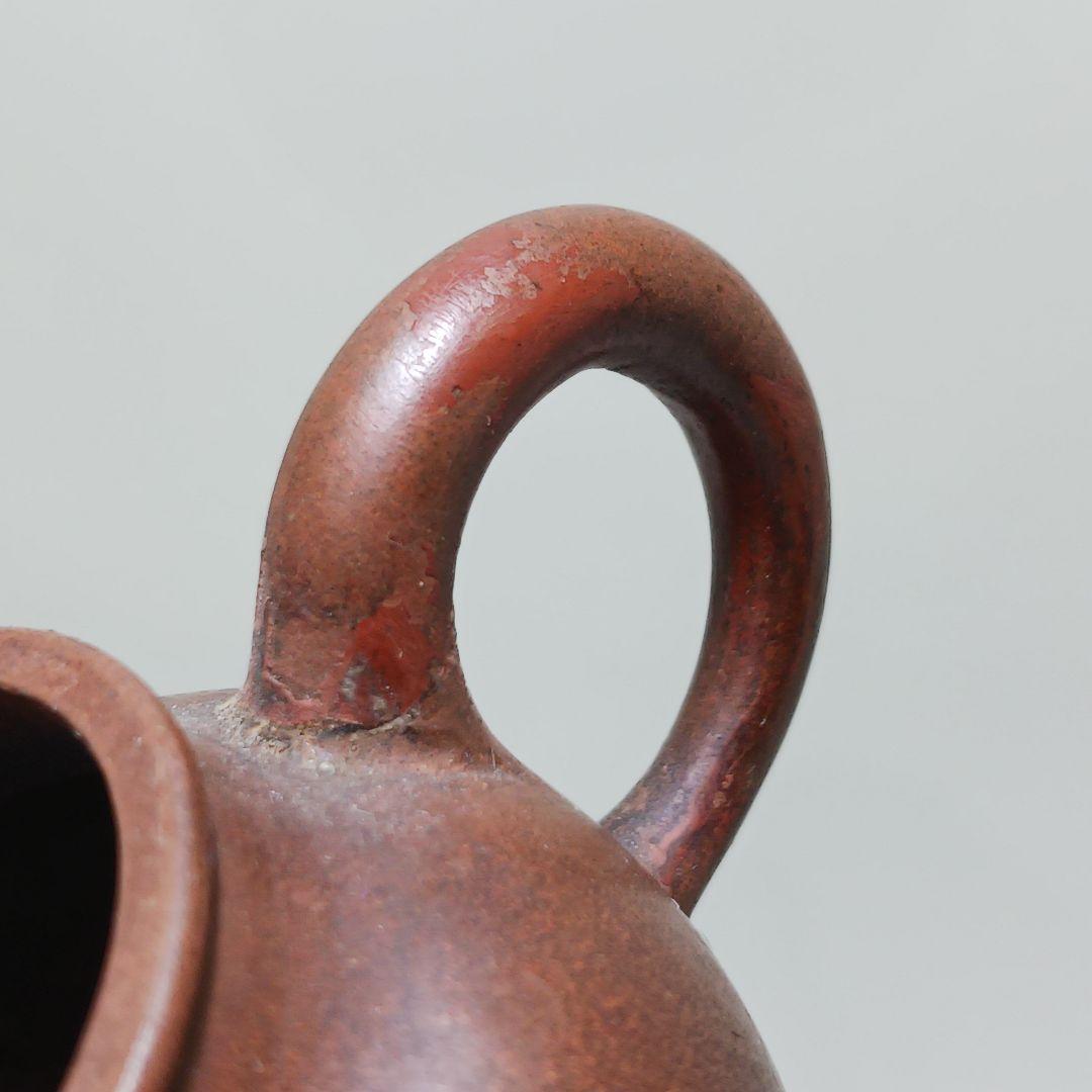 中国古玩 小振り 朱泥急須 紫砂壷 時代品 煎茶道具　の