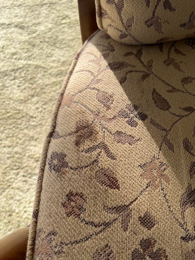 karimoku カリモク 1人掛けソファー 花柄 レトロ 高級家具