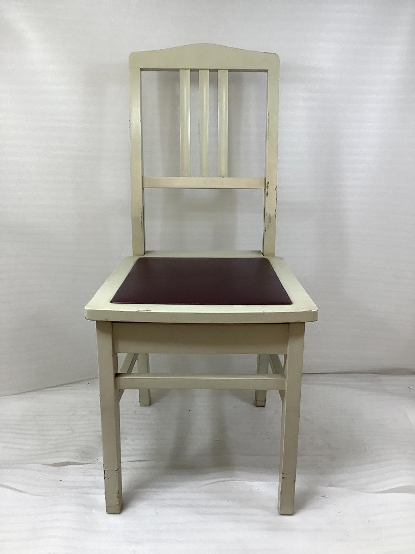 ※40442※背もたれ付きピアノ椅子（ホワイト）