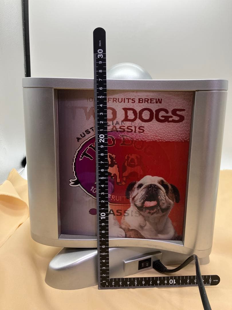 レアTWO DOGS 回転ネオンサイン　ディスプレイ看板照明　レンチキュラー看板