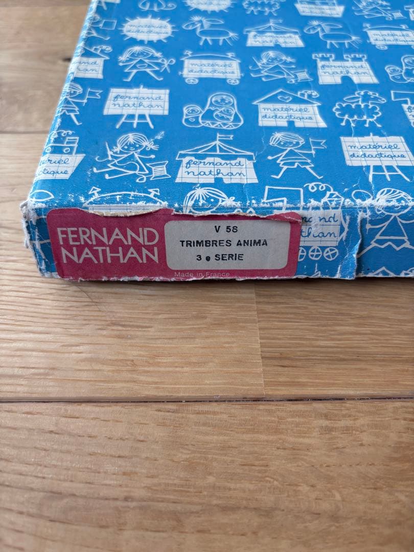 フランスアンティークスタンプ　ナタン社箱入りスタンプ7つセット