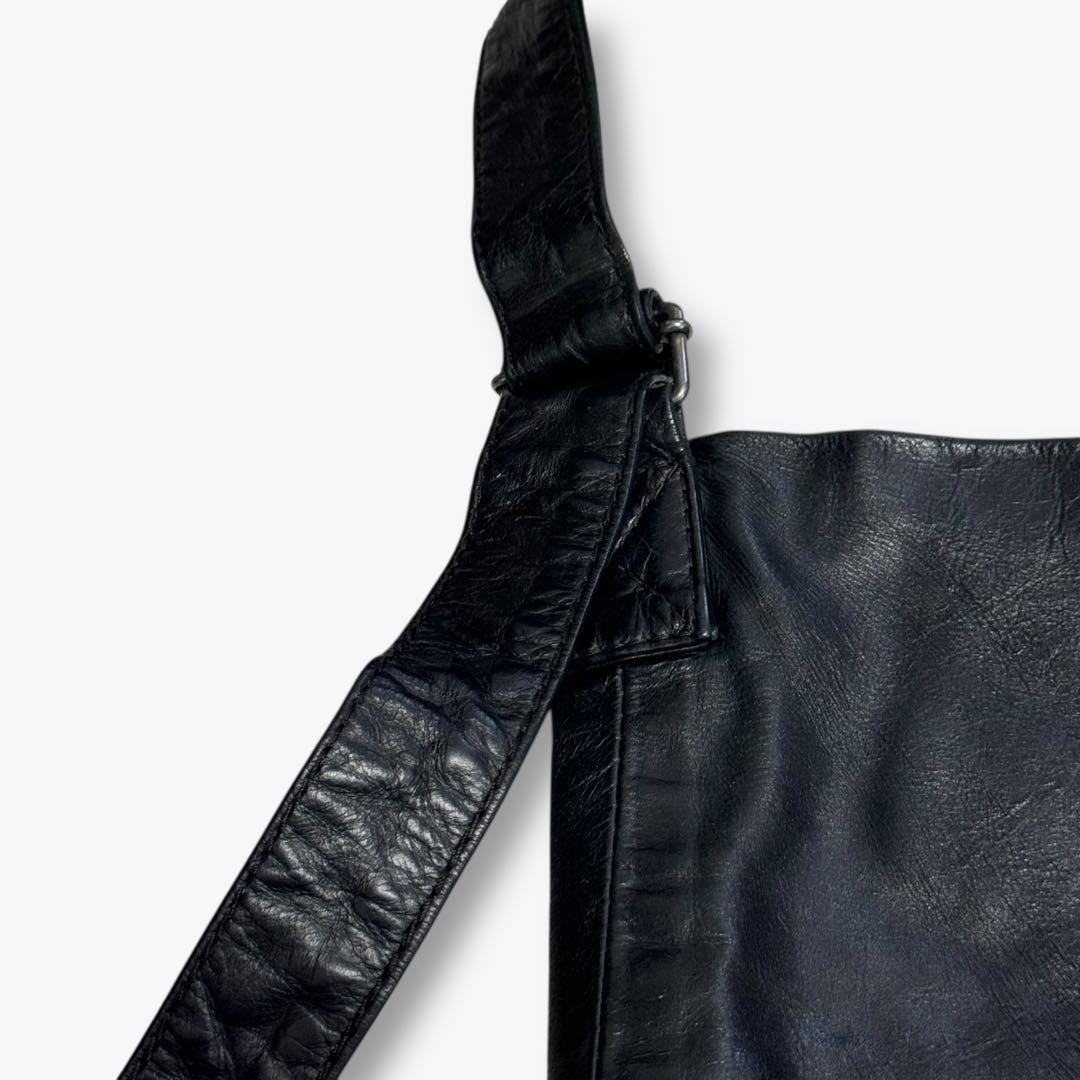 【希少】アンドゥムルメステール レザー ショルダーバッグ ブラック アーカイブ