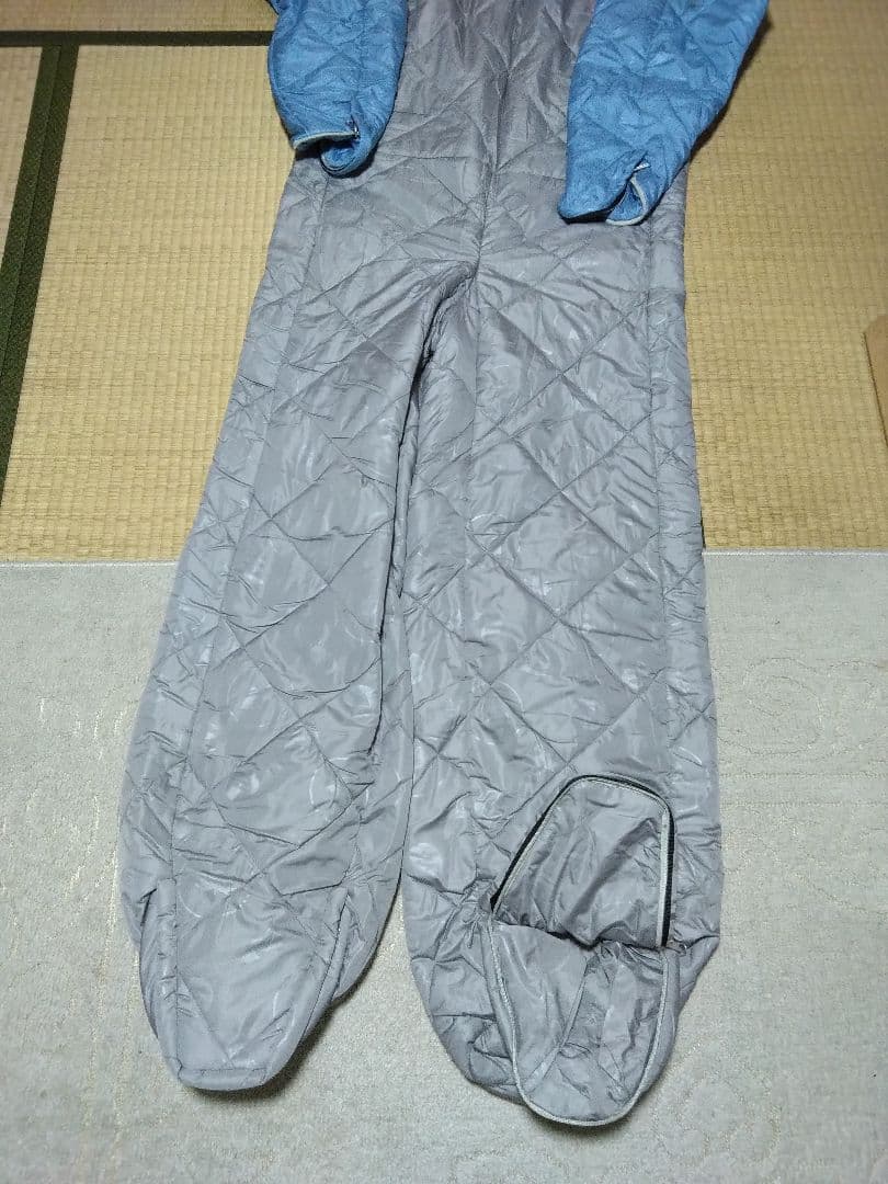 LOGOS フード付きシュラフ グレー/ブルー