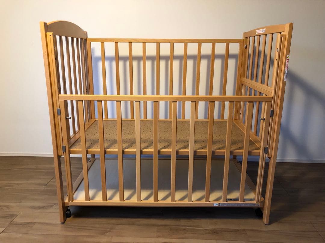 ハイタイプベッド ツーオープン(ナチュラル) KATOJI ベビーベッド