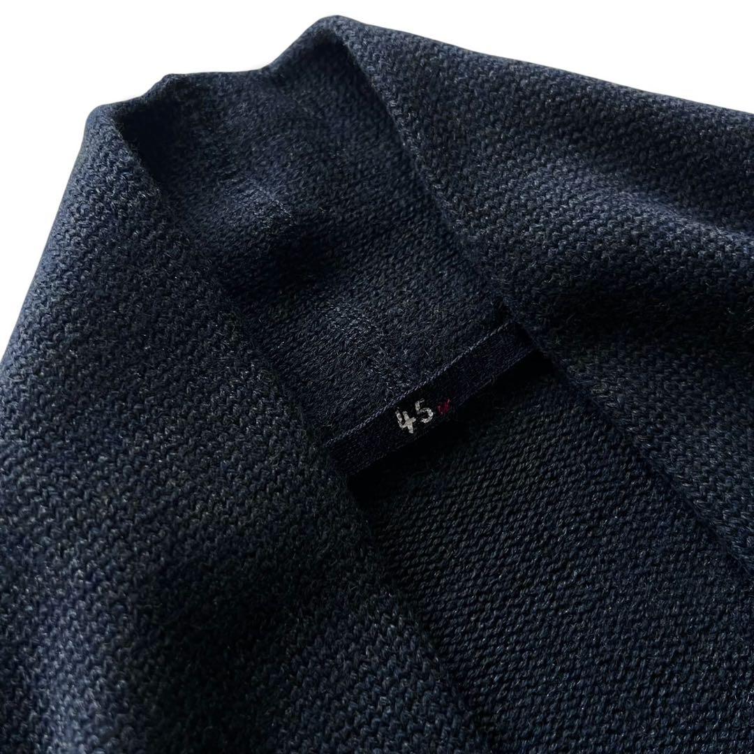 【美品】45R/45RPM ウール100% ボタンレスカーディガン