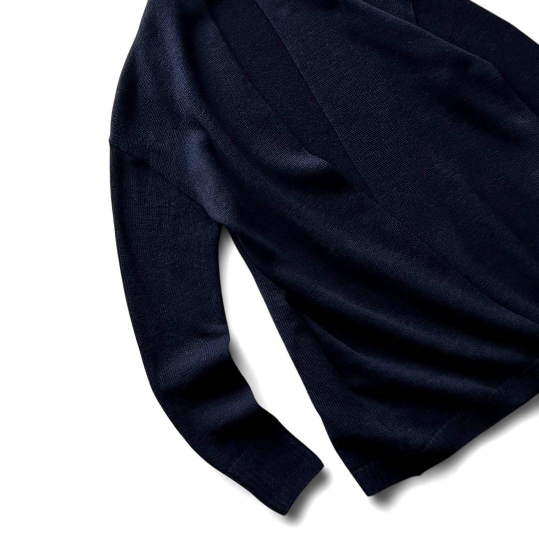 【美品】45R/45RPM ウール100% ボタンレスカーディガン