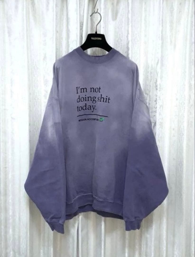 トップス VETEMENTS 23SS Not Doing Crewneck Sweat