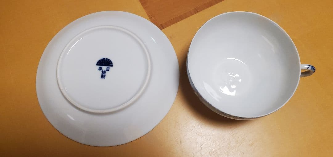 エッグシェル　透かし芸者　ティーカップ2客セット