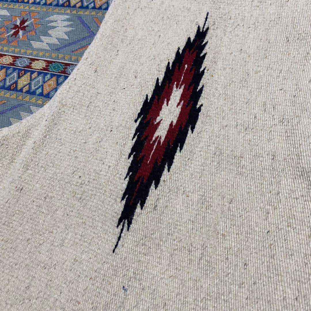 k*i様 80s メキシコ製MF チマヨベスト　オルテガ柄　ウール　M