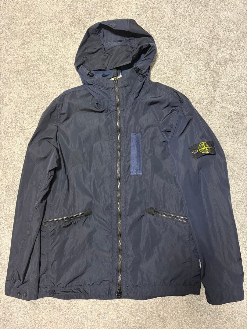 STONE  ナイロンメタルフロックジャケット L ネイビー