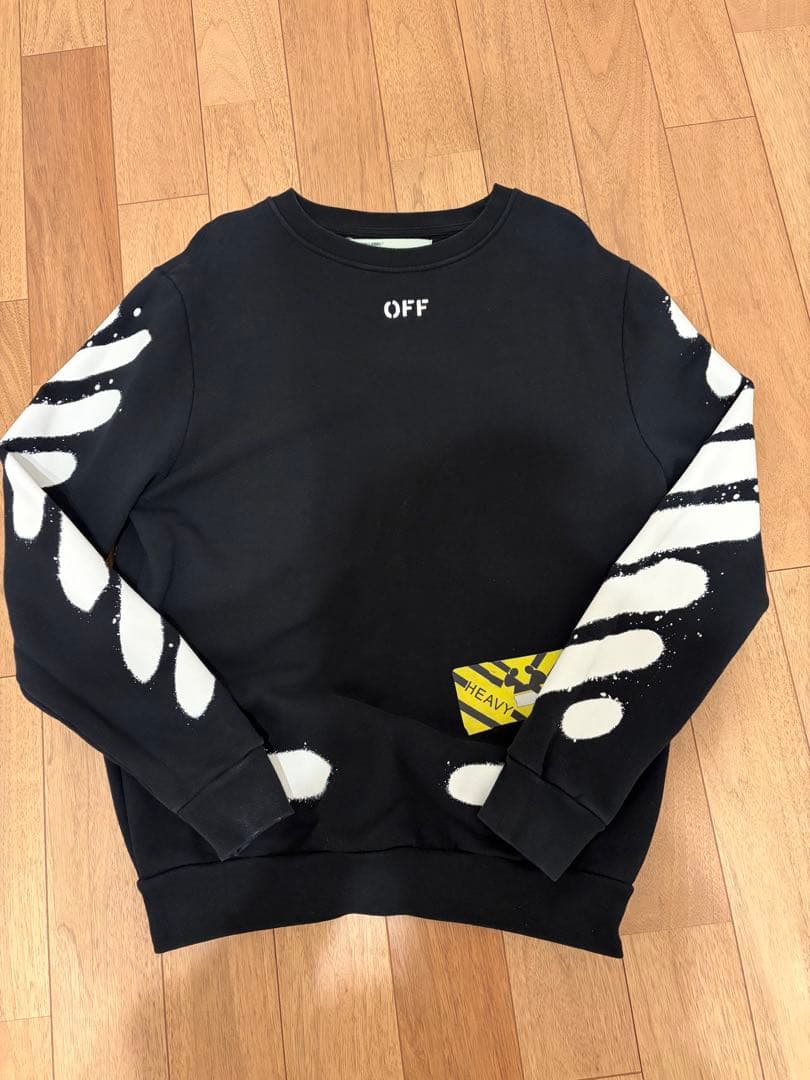 週末限定早い者勝ち‼️OFF-WHITE スプラッター柄 トレーナー　Mサイズ