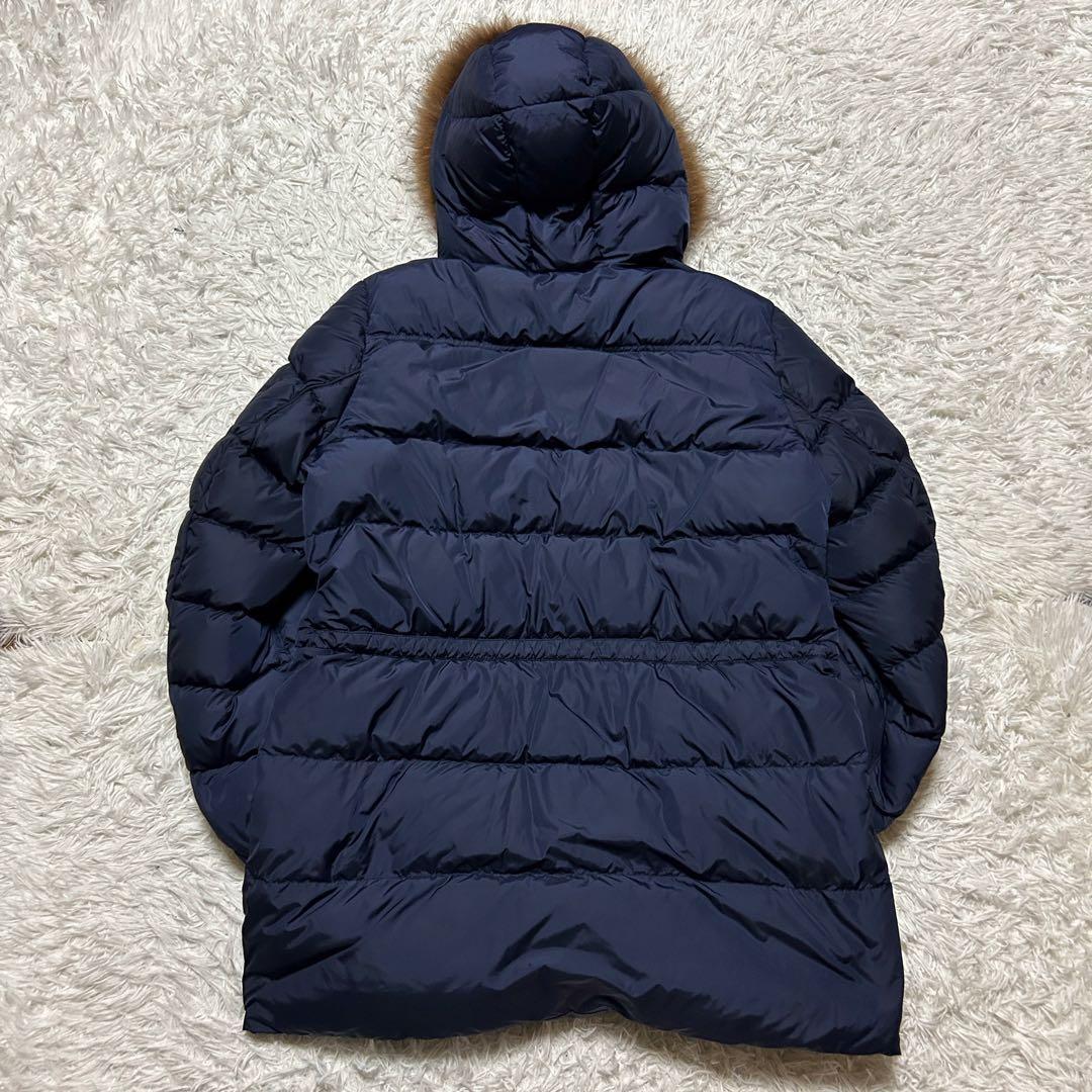 【希少】3XL タトラス ダウンジャケット アンティコ ボア ラクーンファー 紺