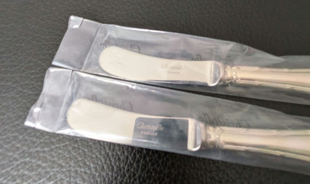 【新品、未開封】希少、廃盤品　クリストフル　リュバン　バターナイフ2点