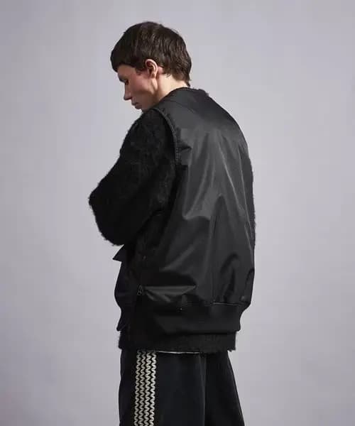 monkey time ベスト MA-1 黒 united arrows