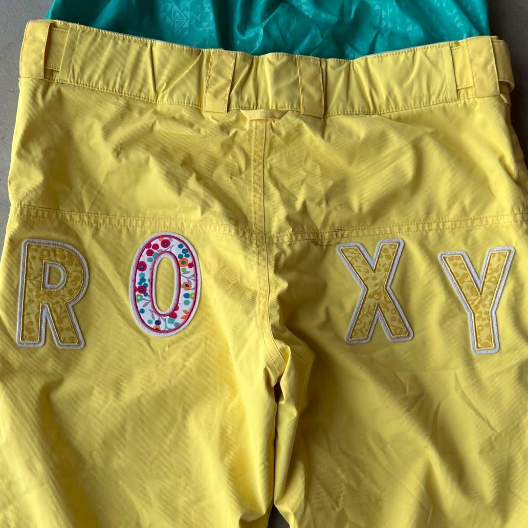 【ROXY】ロキシー　M　スノボ　スキー　ウェア　上下　セット　ピンク　イエロー