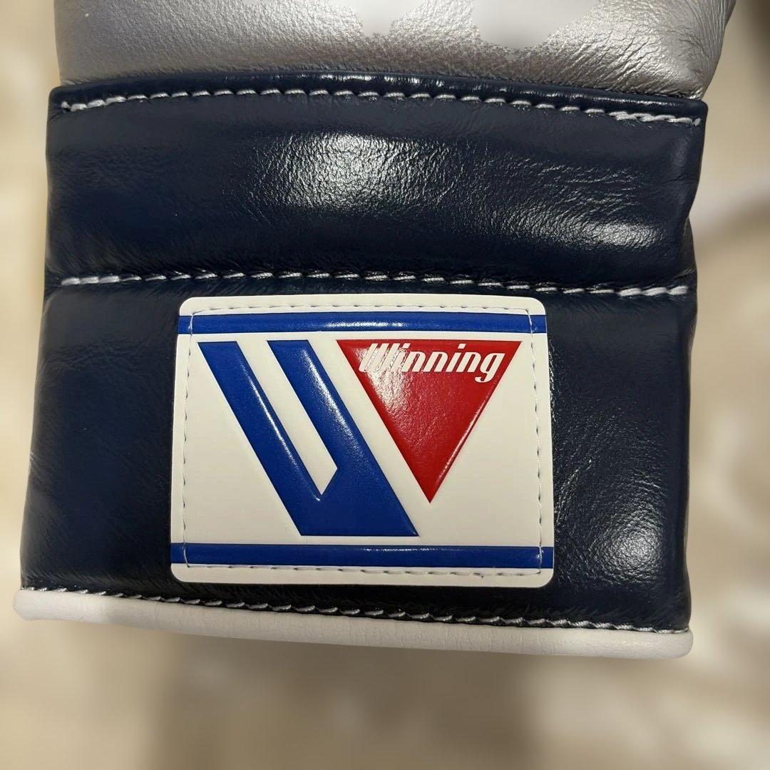 は*ち様 新品Winning ボクシンググローブ 14 oz シルバー/ゴールド
