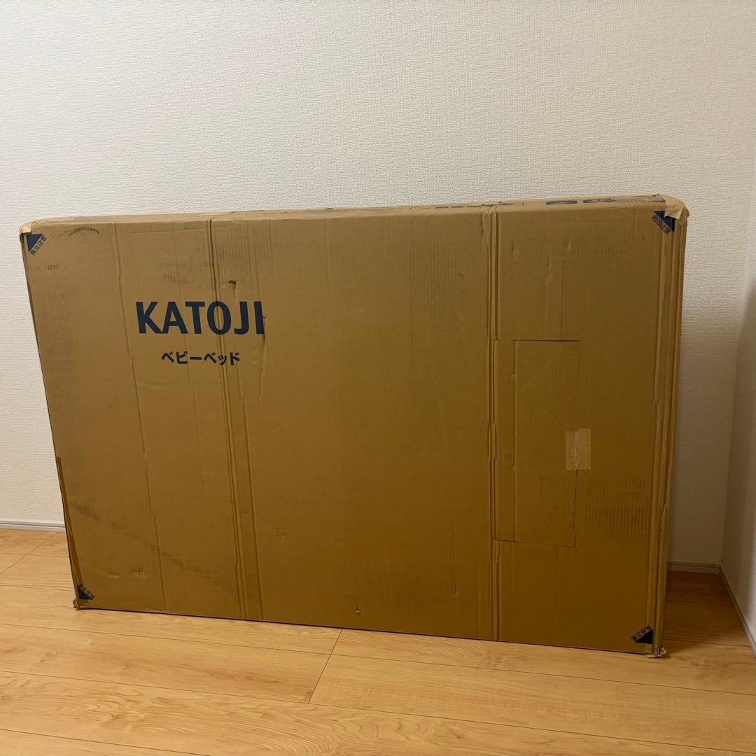 KATOJI レギュラー　ベビーベッド　ハイタイプ　ホワイト