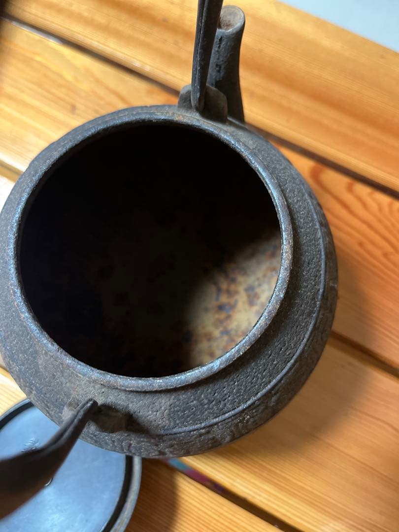 鉄瓶 龍文堂造　骨董品 茶道具　アンティーク　年代物　南部鉄器