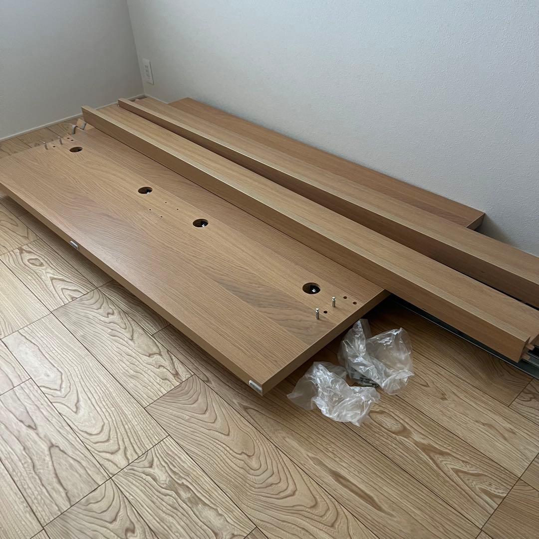 IKEA イケア マルム　ベッドフレームホワイトステインオーク材　140x200