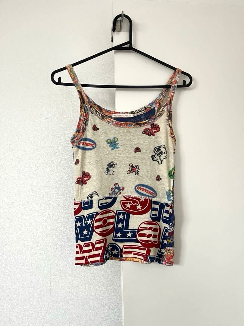 ヒステリックグラマー　ヒスロゴ　総柄　キャミソール