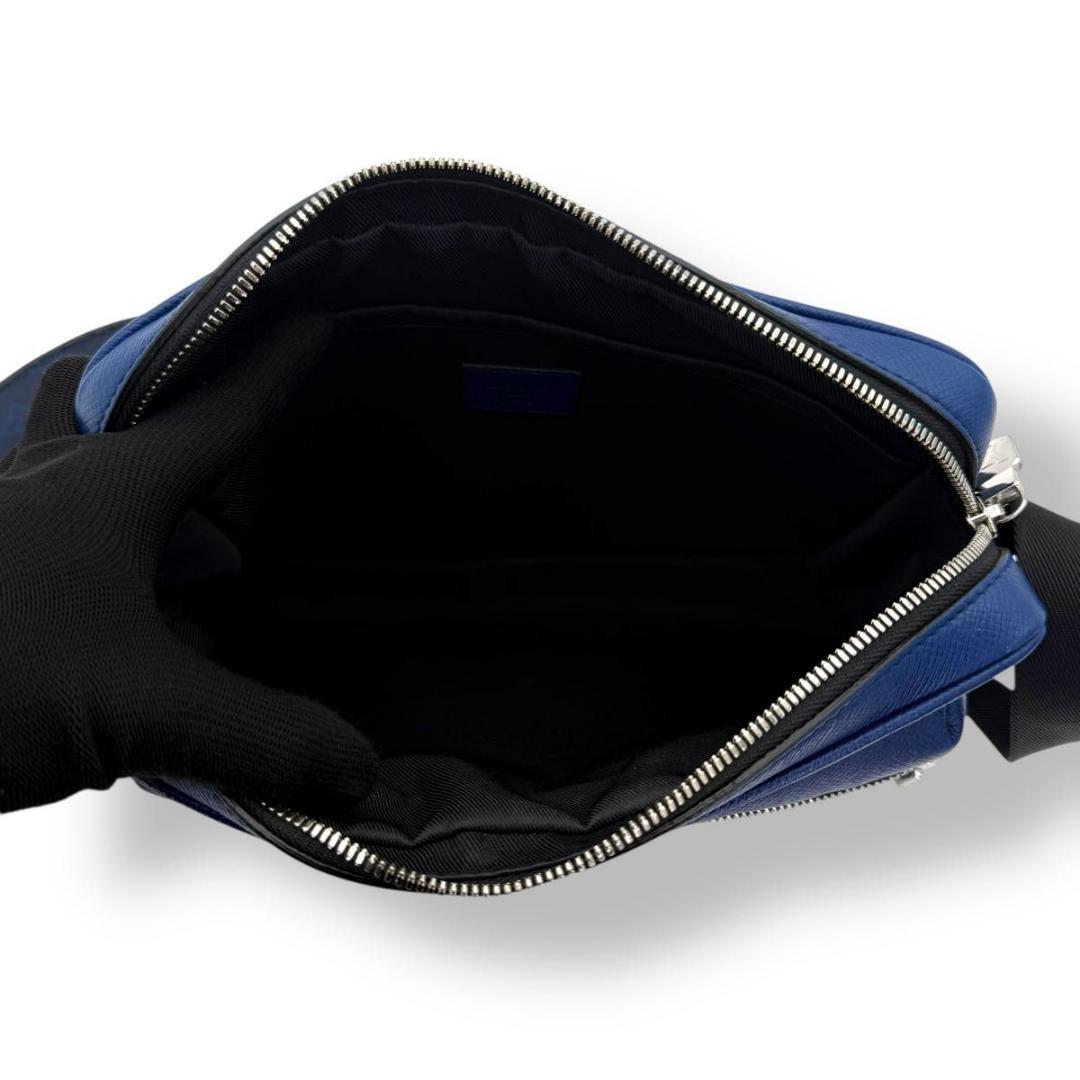 [未使用級] ルイヴィトン　タイガラマ　アウトドアメッセンジャー　PM ブルー