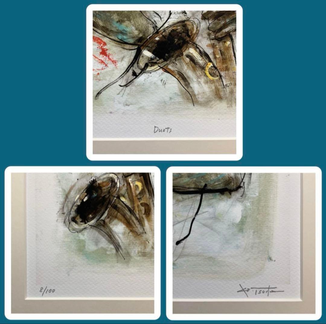 絵画・額縁・版画・津田耕・「Duets」・ピエゾグラフ・美術品・インテリア・雑貨