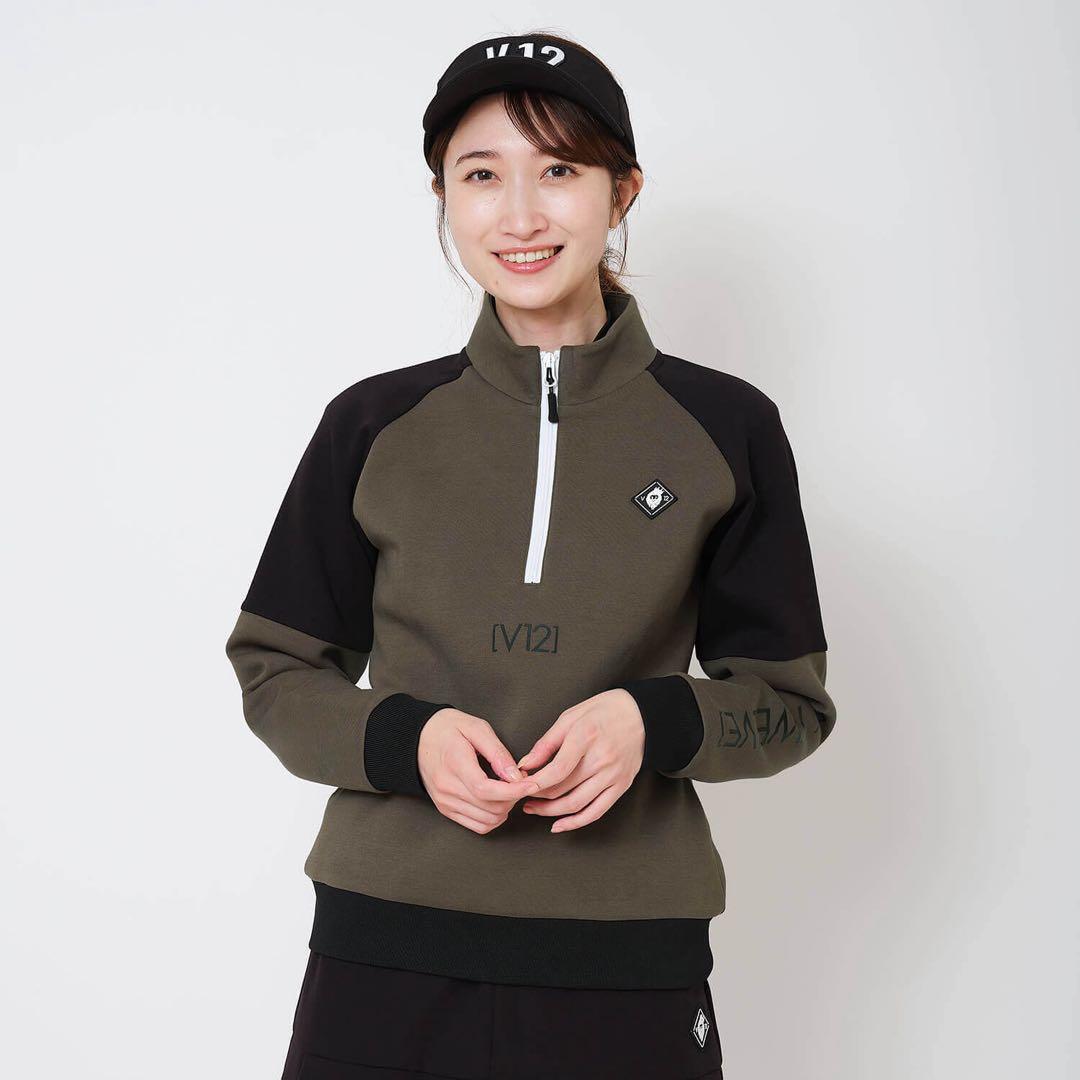 V12ヴィトゥエルブ レディースハーフジップスウェットストレッチ