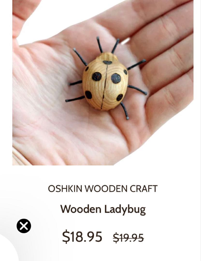 Oshkin Wooden Craft 木製　昆虫11点セット　フィギュア