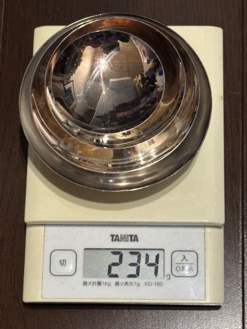 純銀製盃、銀杯４個まとめ売り　234グラム