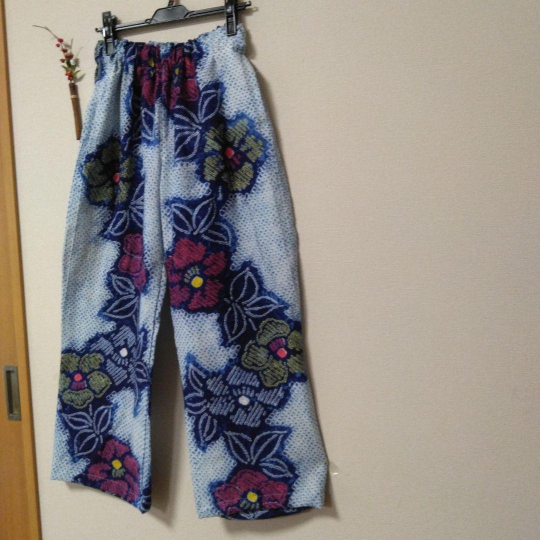 有松絞りリメイク　ワンピース　セットアップ上下