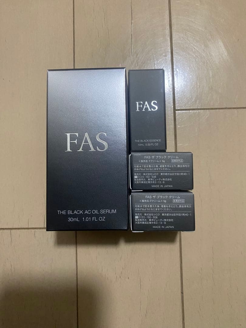ot FAS ザ ブラック 化粧水・美容液・クリーム 4点セット