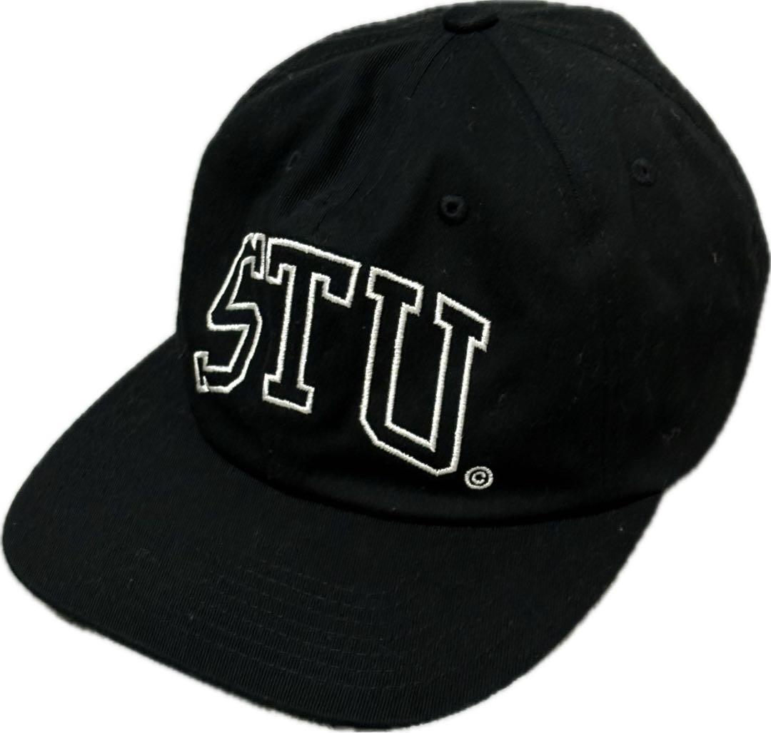 STUSSY ブラック STU キャップ