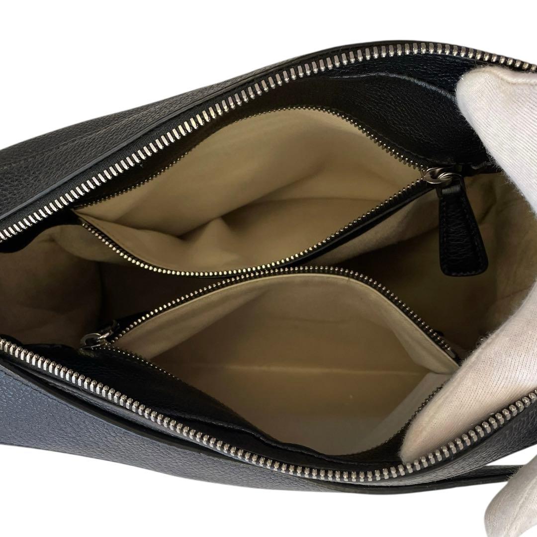 【未使用級】PRADA プラダ ショルダーバッグ レザー ブラック 黒