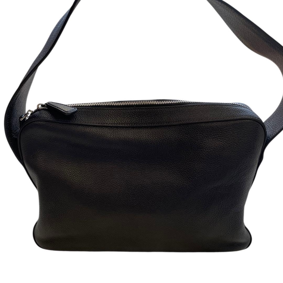 【未使用級】PRADA プラダ ショルダーバッグ レザー ブラック 黒