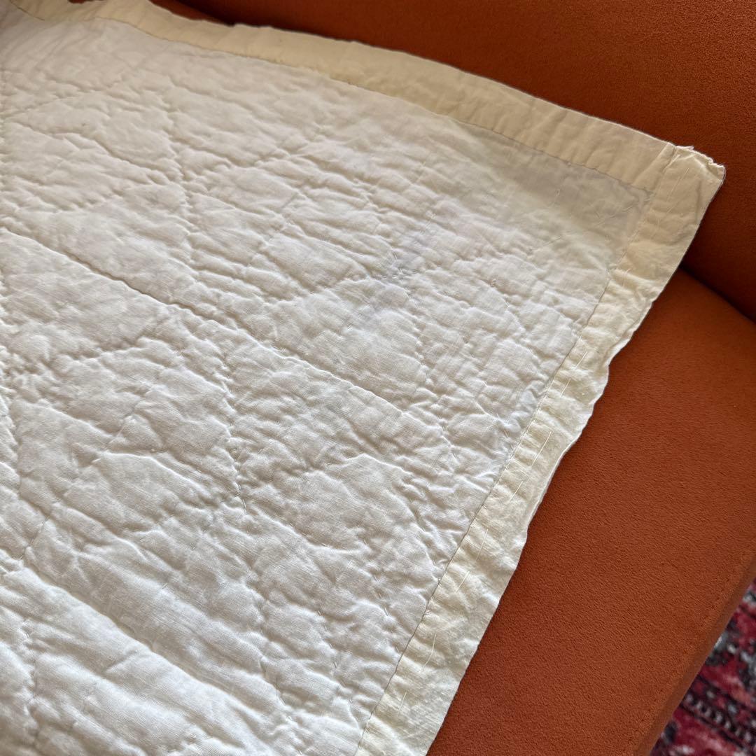 アンティークキルト パステルフラワーが可愛いナインパッチ クリブキルト