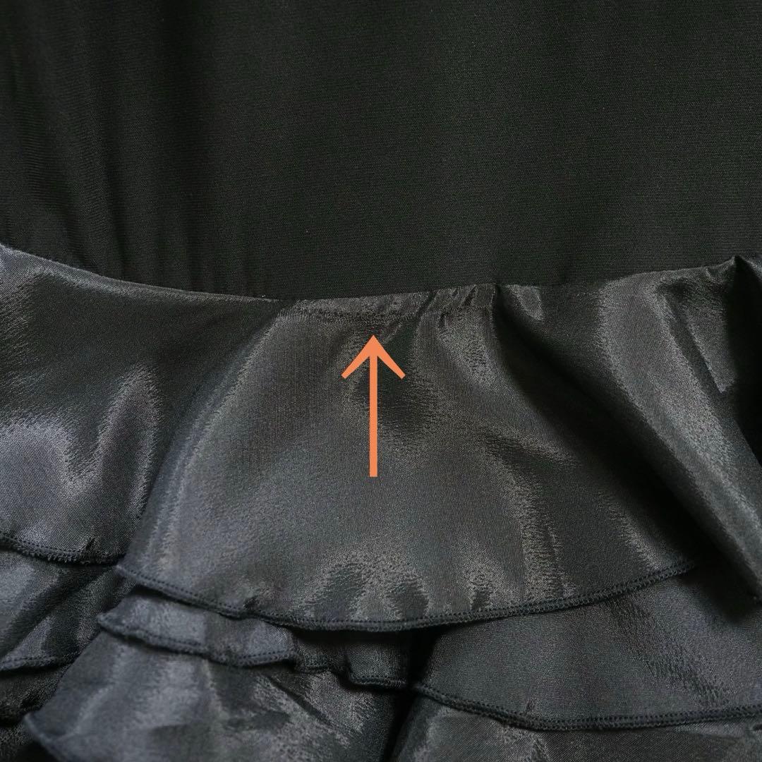 フラメンコ　ファルダ　※訳あり　新品　黒　レッスンファルダ　フラメンコ衣装