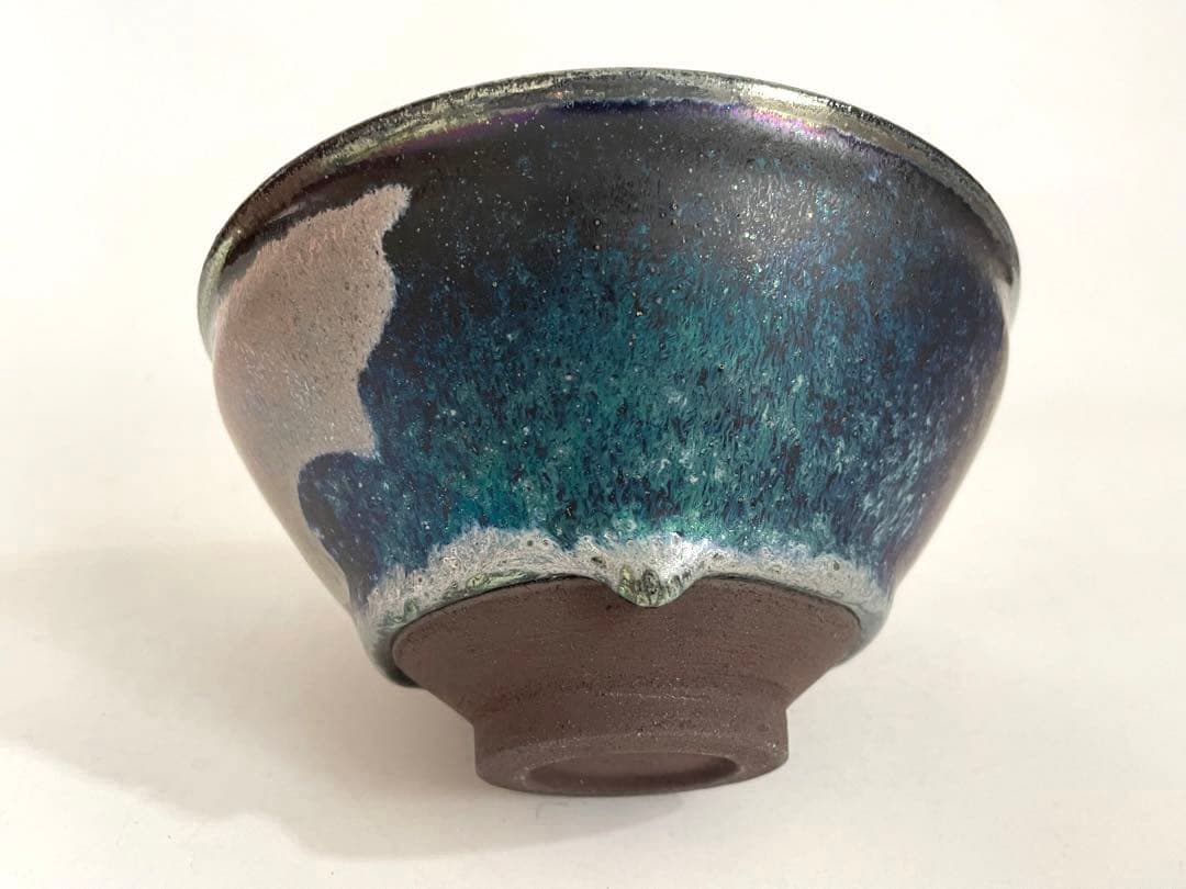 陶芸家　長江惣吉　燿変　天目　錦　茶碗　茶盌　抹茶碗　天目盌　共箱