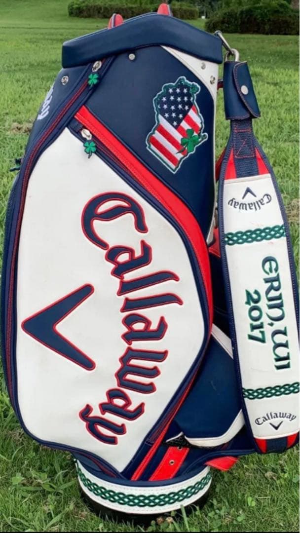 ★超希少★2017USオープン限定キャロウェイキャディバッグ☆ヘッドカバー3種付